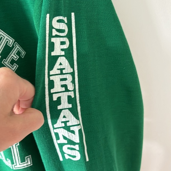 Vintage Artex Michigan State Spartan Football Oversized Sports Tee - Picture 6 of 16